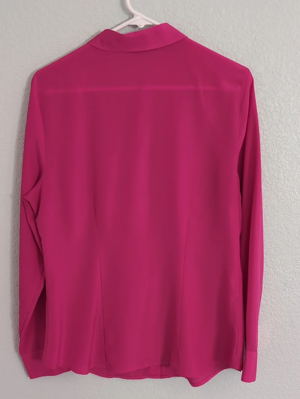 Ann Taylor Hot Pink Button-Front Blouse